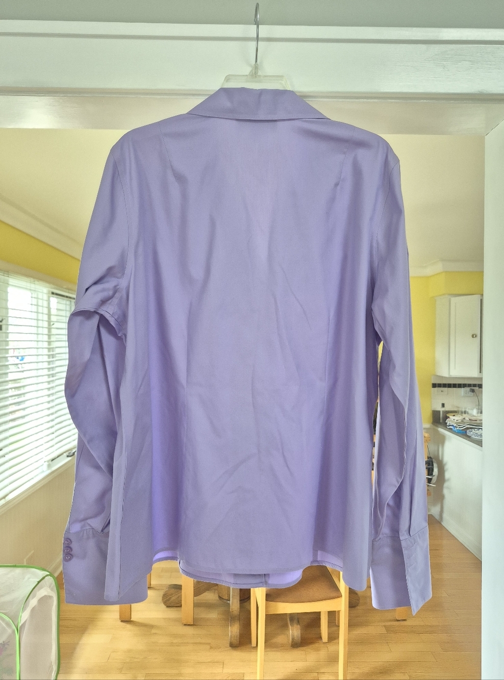 Jones New York Lavender Button-Front Blouse - Picture 4 of 5